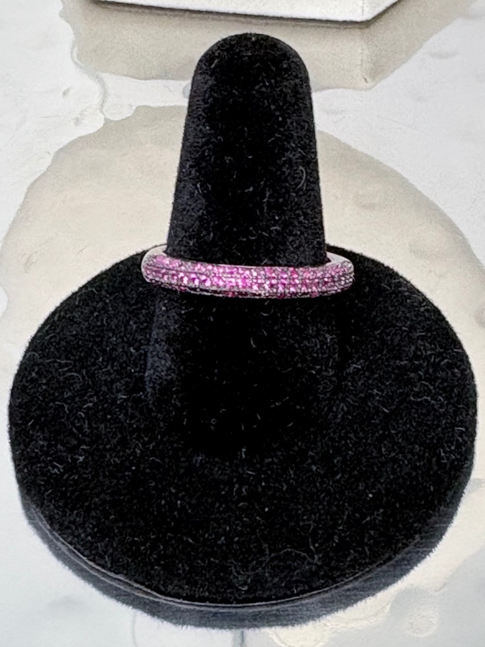 Pink Pave Band Sz 7.75